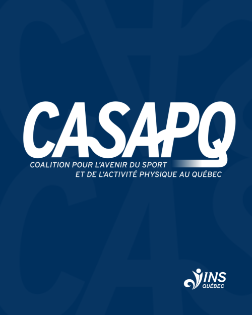 Logo CASAPQ sur fond bleu