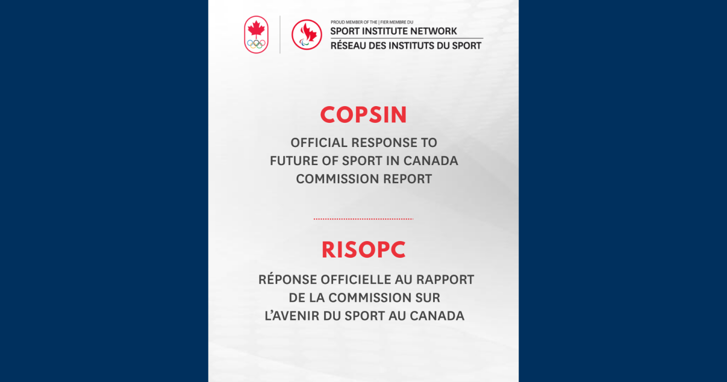 Réponse officielle au rapport de la commission sur l'avenir du sport au Canada